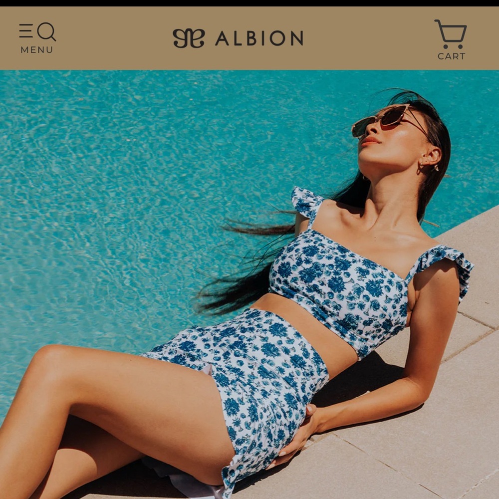 Albion Blue Floral Bikini Set